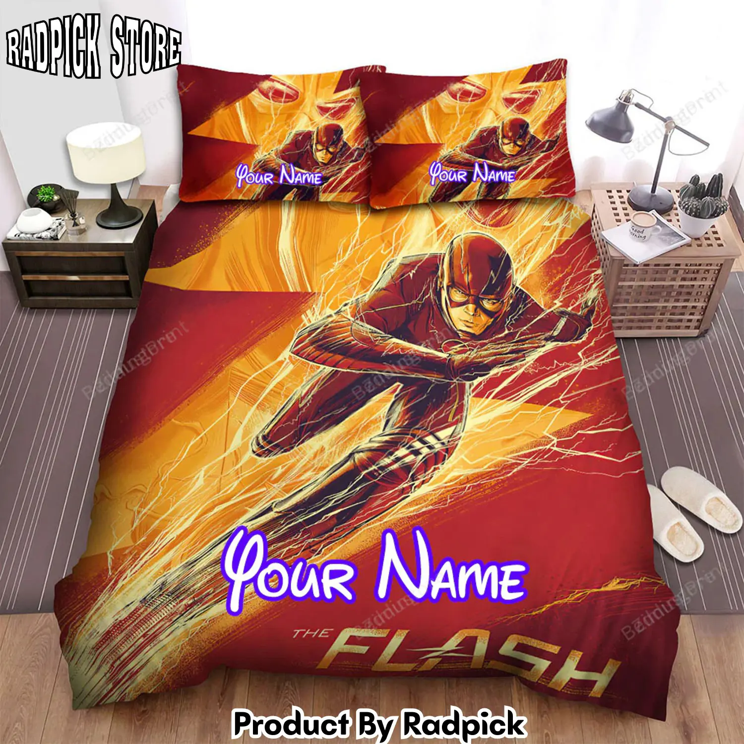 Radpick the flash movie illustration bed sheets duvet cover personalized name bedding sets rp3271282